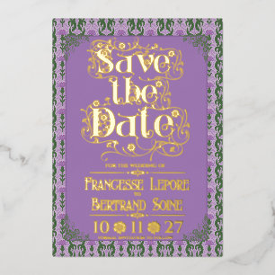 Art Nouveau Elegant Thistle Royal Lavender