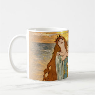 Art Nouveau Elsa Lohengrin Poster with Swans  Coffee Mug