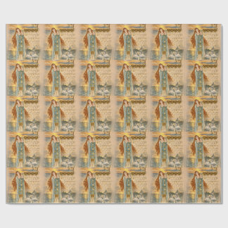 Art Nouveau Elsa Lohengrin Poster with Swans  Wrapping Paper