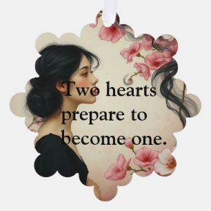 Art Nouveau Ethereal Wedding Invitation with Flora