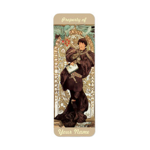 Art Nouveau Ex-Libris Bookplate Bookplate