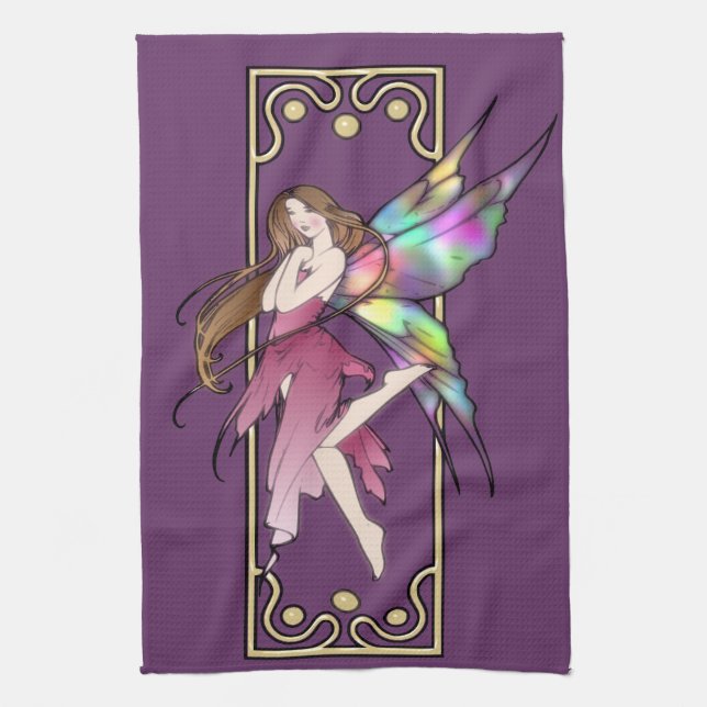 Art Nouveau Fairy Kitchen Towel (Vertical)