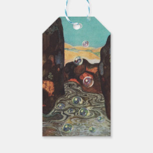 Art Nouveau Fantasy Bubbles in Canyon Decor Gift Tags