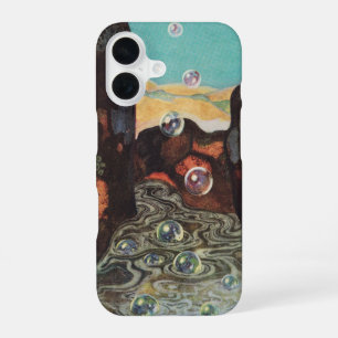 Art Nouveau Fantasy Bubbles in Canyon Decor iPhone 16 Case
