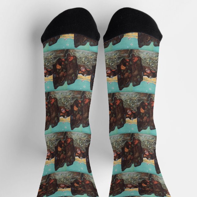 Art Nouveau Fantasy Bubbles in Canyon Decor Socks (Top)