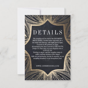 Art Nouveau faux gold DETAILS insert card