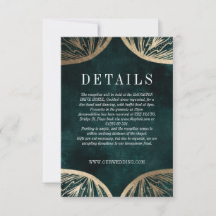 Art Nouveau faux or DÉTAILS insérer carte