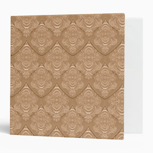 Art Nouveau Feather Pattern in Light Orange Binder