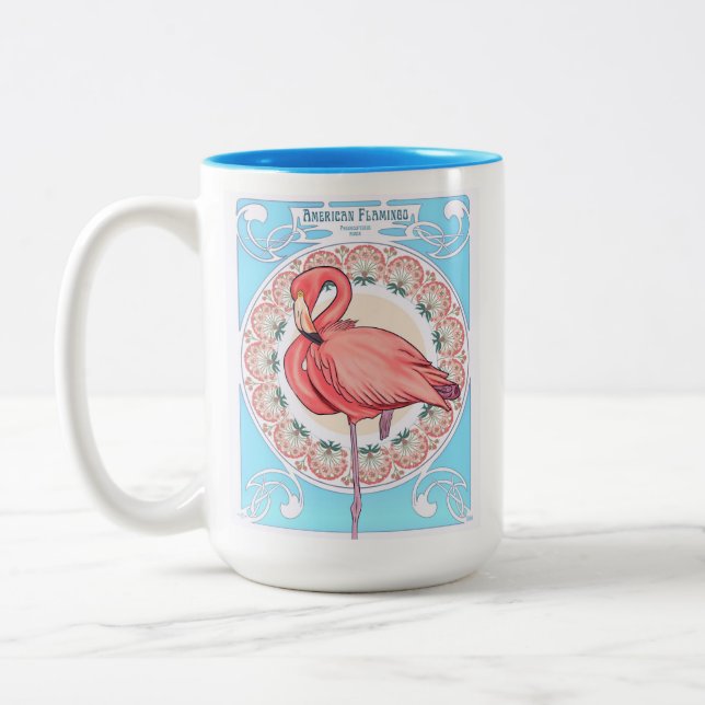 Art Nouveau Flamingo Mug (Left)
