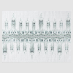 Art Nouveau Fleur de Lis Floral Tissue Paper