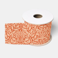 Art Nouveau Floral Damask, Mandarin Orange