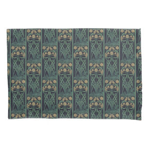 Art Nouveau Floral (Dark) Pillowcase