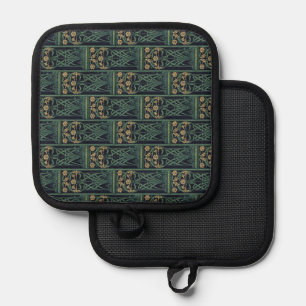 Art Nouveau Floral (Dark) Pot Holder
