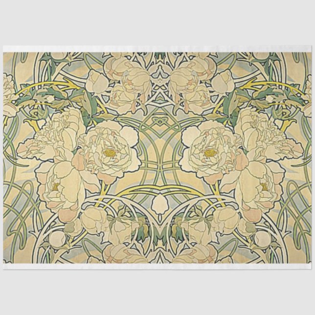 Art Nouveau Floral Decouage Paper (Front)
