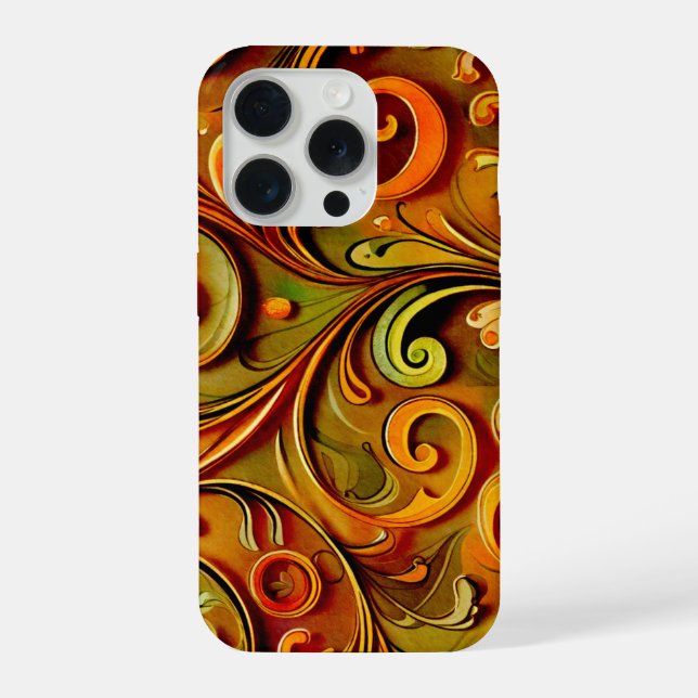 Art Nouveau floral design  iPhone Case (Back)