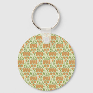 Art Nouveau: Floral Elegance Keychain