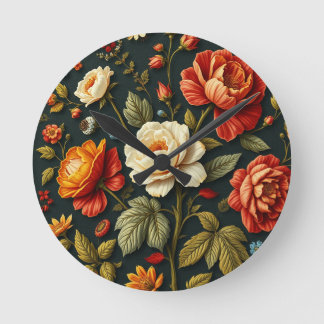 Art Nouveau Floral   - Live life in full bloom  Round Clock