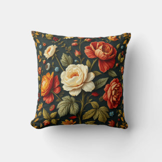 Art Nouveau Floral - Live life in full bloom Throw Pillow