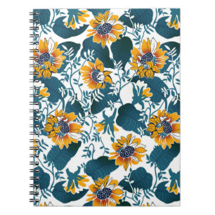 Art Nouveau, floral pattern. Notebook