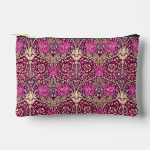 Art Nouveau Floral, Plum, Beige and Deep Purple Accessory Pouch