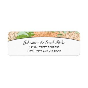 Art Nouveau Floral Retourner l'adresse Étiquettes