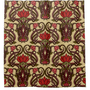 Art Nouveau floral wallpaper.