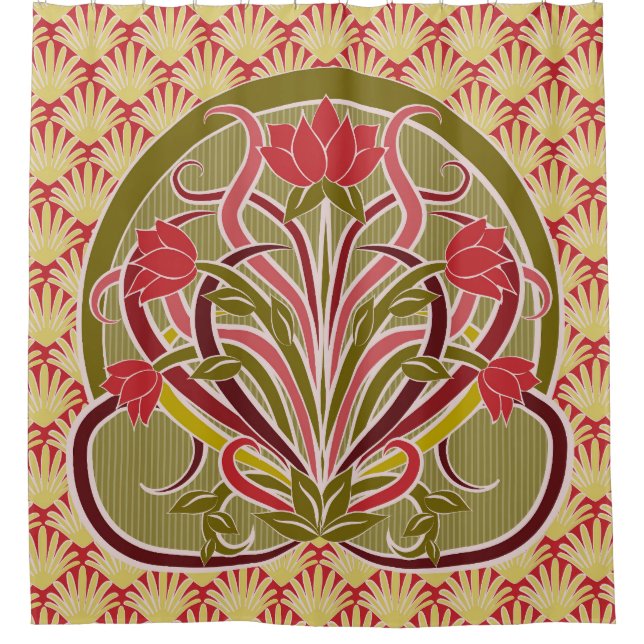 Art Nouveau floral wallpaper. (Front)