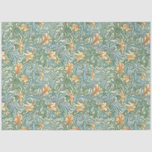 Art Nouveau Floral Wallpaper Design Decoupage Tissue Paper (Front)