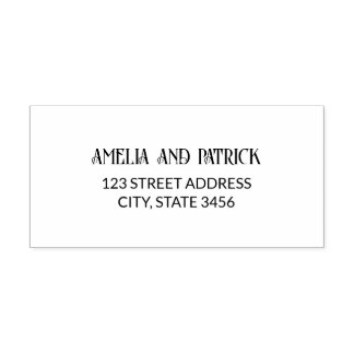 Art Nouveau Floral Wedding Self-inking Stamp