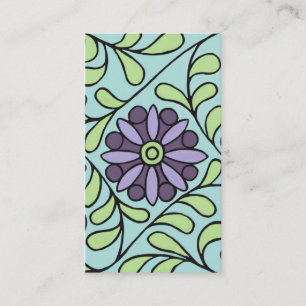 Art Nouveau Flower and Vine Business Card