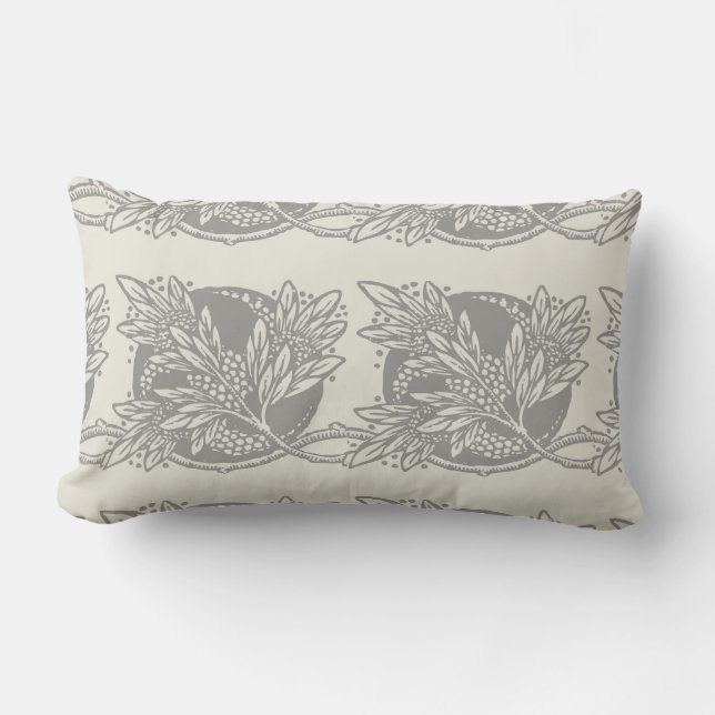 Art Nouveau Flower Floral minimalism Lumbar Pillow (Front)