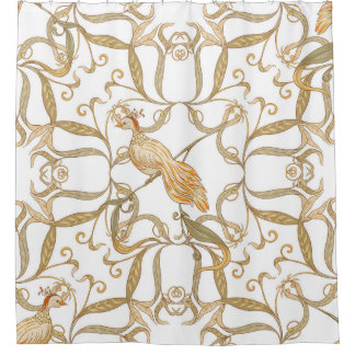 Art Nouveau Flowers Birds