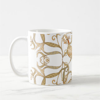 Art Nouveau Flowers Birds Coffee Mug