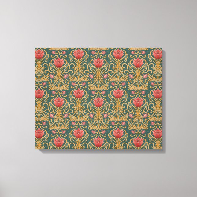 Art Nouveau flowers Canvas Print (Front)