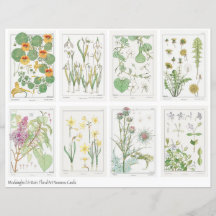 Art Nouveau Flowers Collage Sheet Verneuil