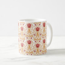 Art Nouveau flowers white