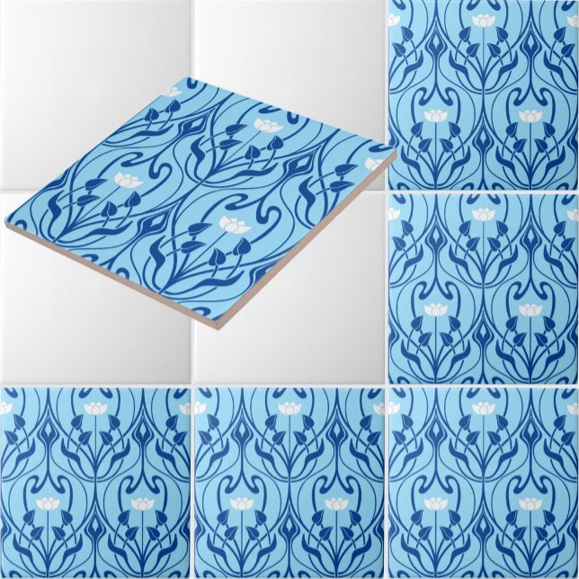 Art Nouveau Foliage & Floral Pattern Tile (Creator Uploaded)