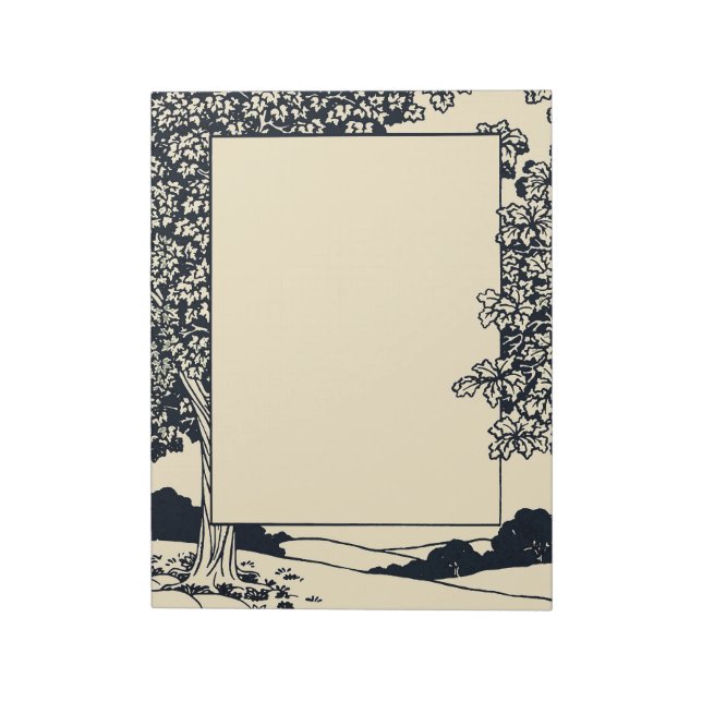 Art Nouveau Forest Notepad (Rotated)