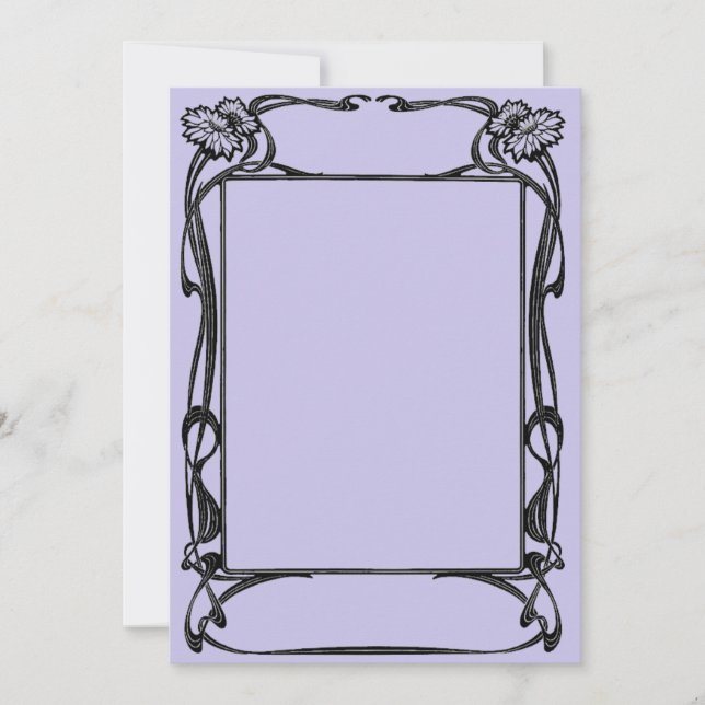 Art Nouveau frame Invitation (Front)