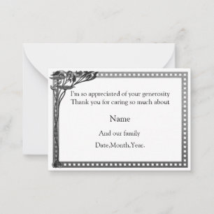 Art Nouveau Frame Thank You Card