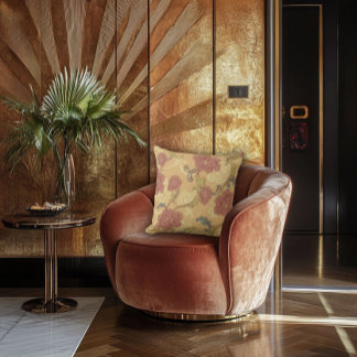 Art Nouveau Garden Muse Design Throw Pillow