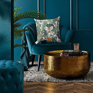 Art Nouveau Garden Muse Design Throw Pillow