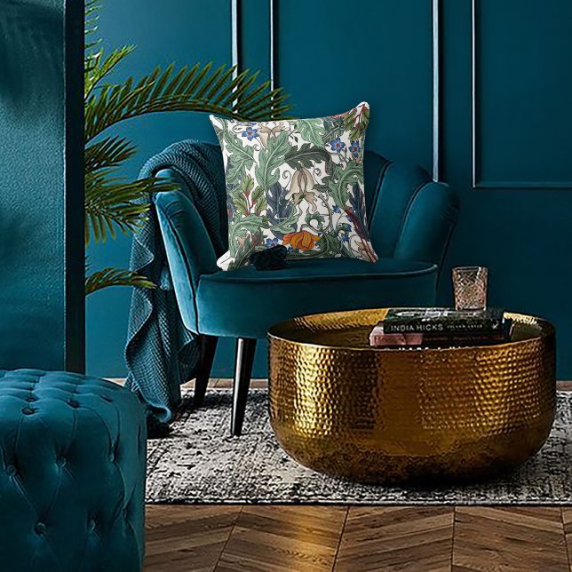 Art Nouveau Garden Muse Design Throw Pillow (Creator Uploaded)