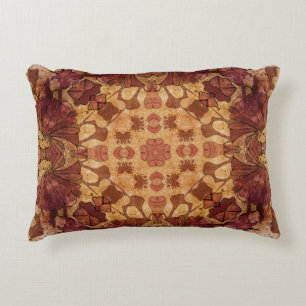 Art nouveau geometric, ornamental pattern. accent pillow