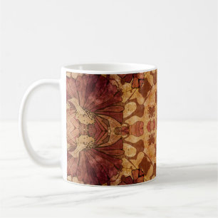 Art nouveau geometric, ornamental pattern. coffee mug