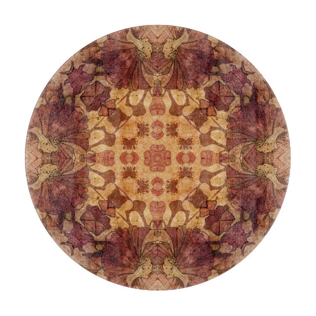 Art nouveau geometric, ornamental pattern. cutting board (Front)