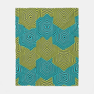 Art Nouveau Geometric Pattern  Fleece Blanket