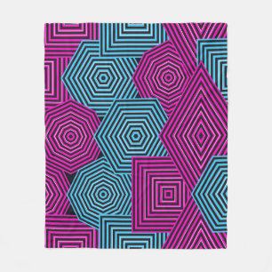 Art Nouveau Geometric Pattern  Fleece Blanket