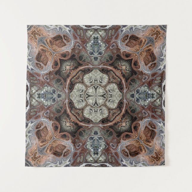 Art nouveau geometric vintage pattern  tapestry (Front)