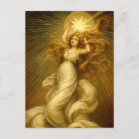 Art Nouveau Girl Reaching For The Stars